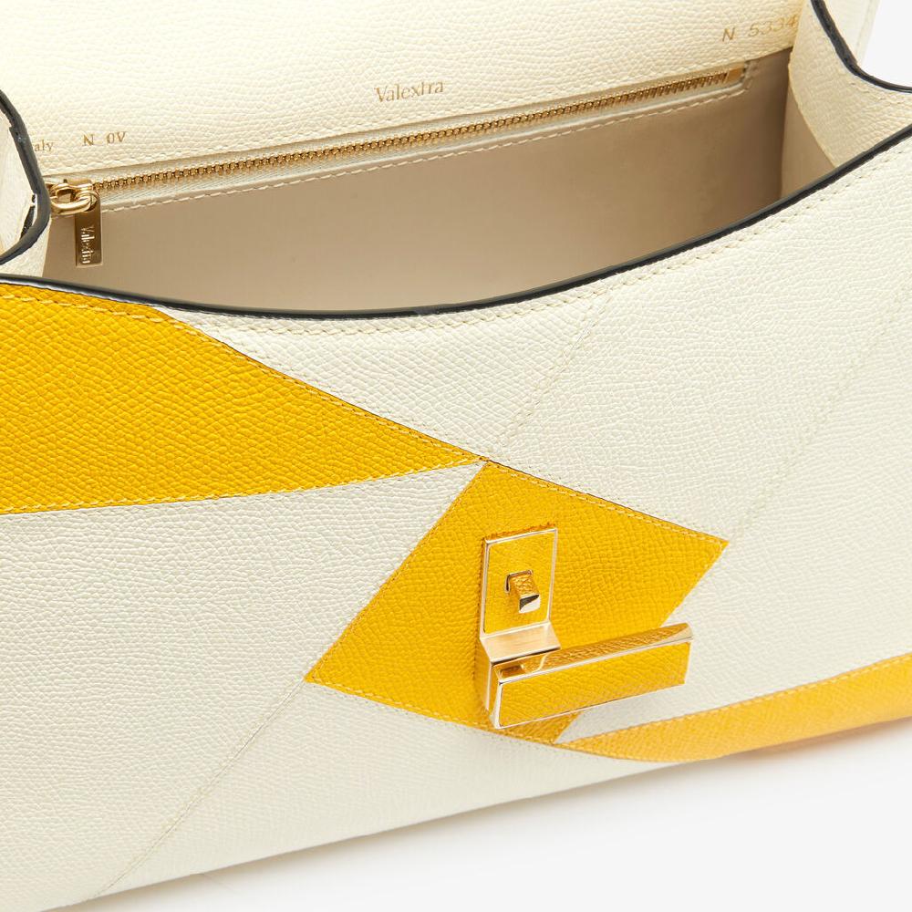 Valextra Borsa a mano da Donna Bianca e Gialla | Valextra Iside Negozio
