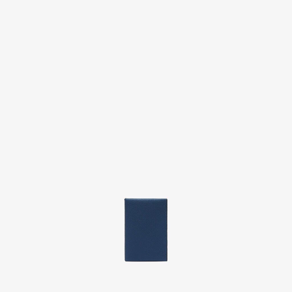 Valextra Porta carte da Donna in Pelle Blu Zaffiro e Nera | Valextra