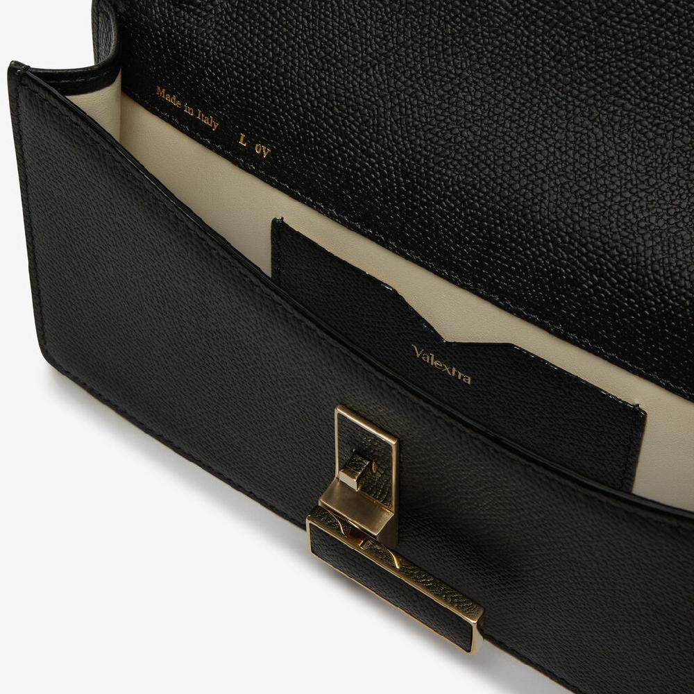 Valextra Borsa clutch semplice in Pelle Nera | Valextra Iside Affare Del Giorno