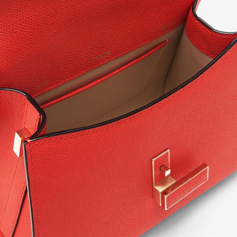 Valextra Borsa a mano Mini in Pelle Rossa Papavero | Valextra Iside Convenienza