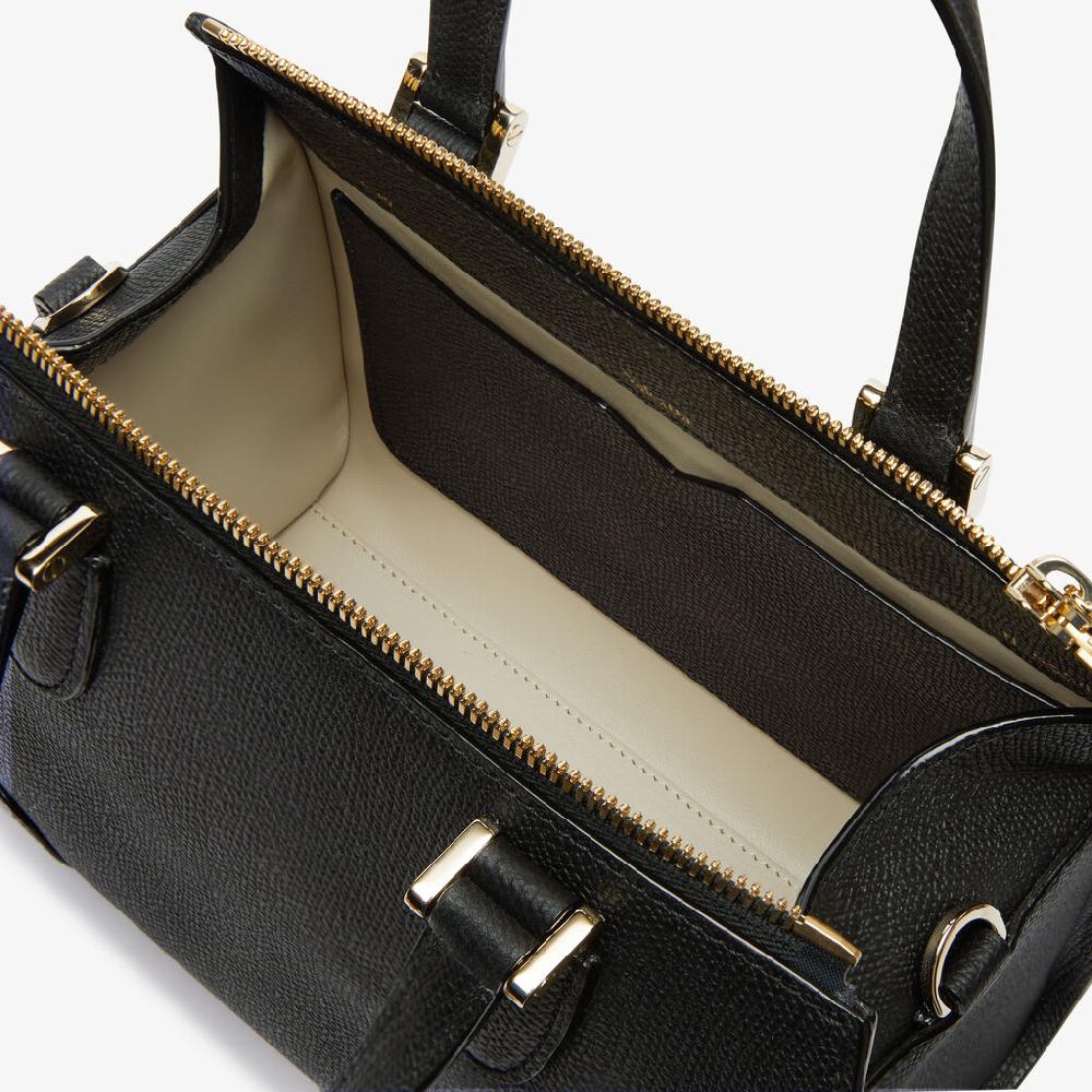 Valextra Borsa bauletto Mini elegante in Pelle Nera | Valextra Babila Sconto