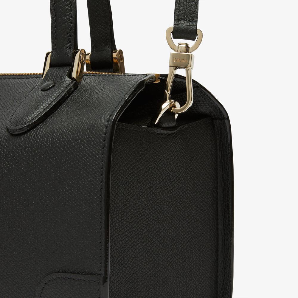 Valextra Borsa bauletto Mini elegante in Pelle Nera | Valextra Babila Sconto