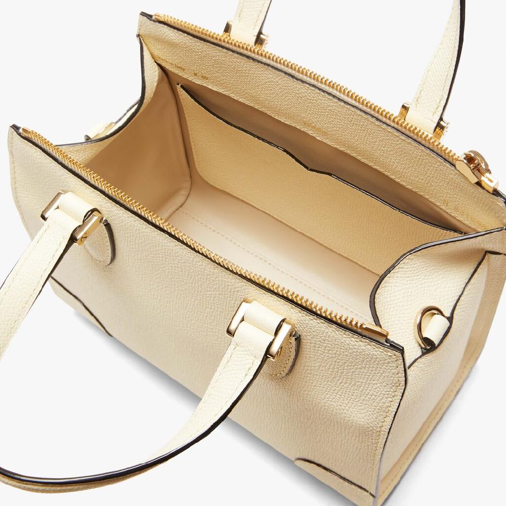 Valextra Borsa bauletto compatta in Pelle Bianca | Valextra Babila Offerta