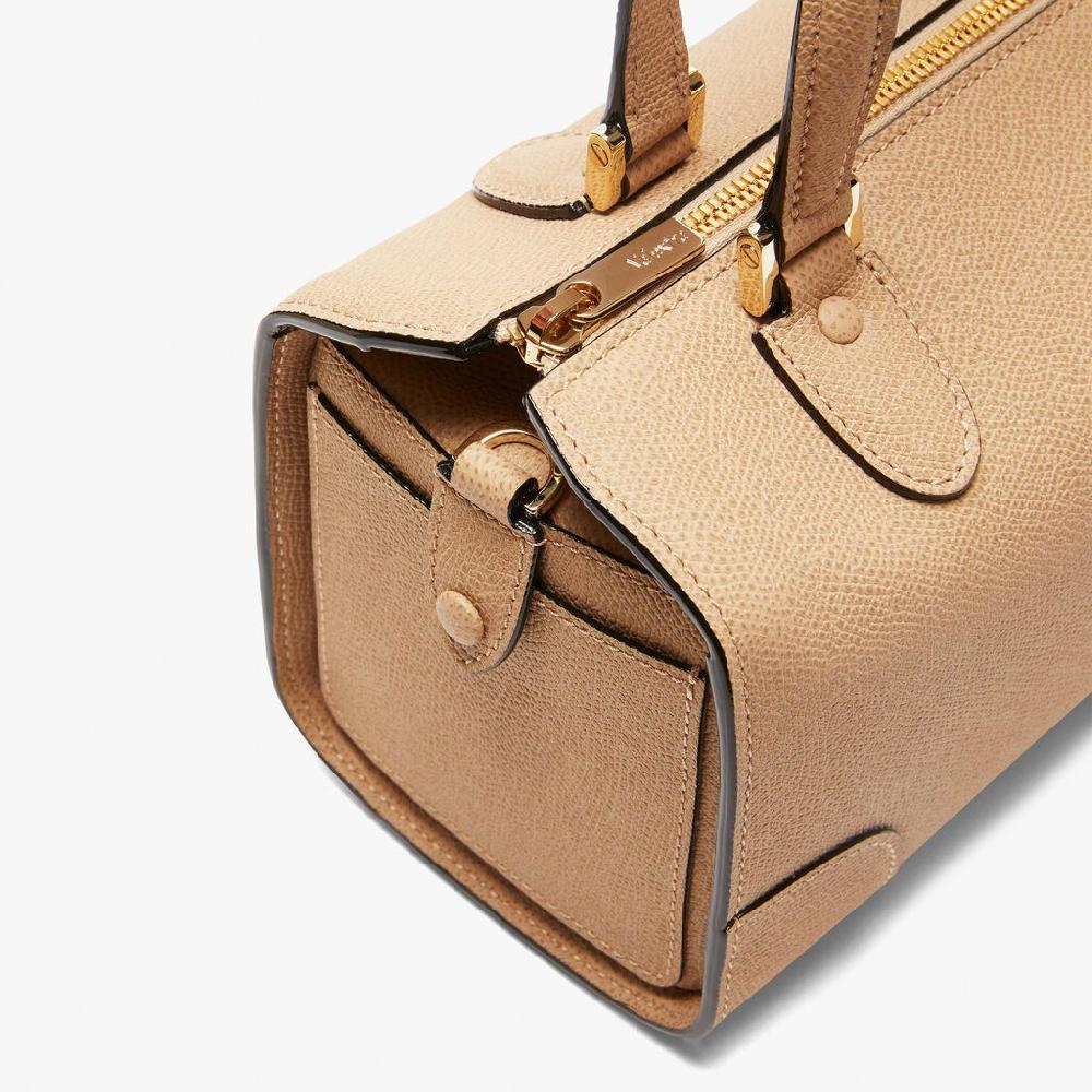 Valextra Borsa a bauletto in Pelle Beige con tracolla | Valextra Babila Economico