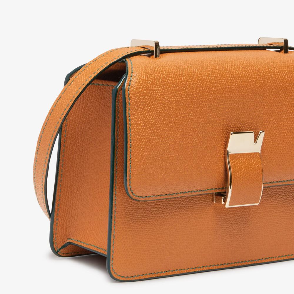 Valextra Borsetta a spalla Mini in Pelle Marrone | Valextra NoLo Online