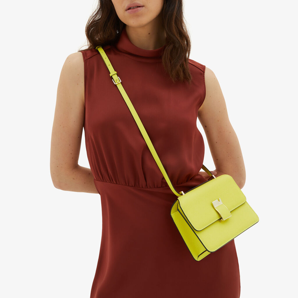 Valextra Borsa a tracolla da Donna in Pelle Gialla di Lusso | Valextra Offerta temporanea