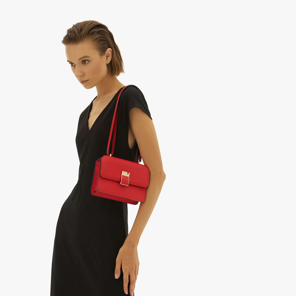 Valextra Borsa a tracolla in Pelle Rossa tracolla regolabile | Valextra In Vendita