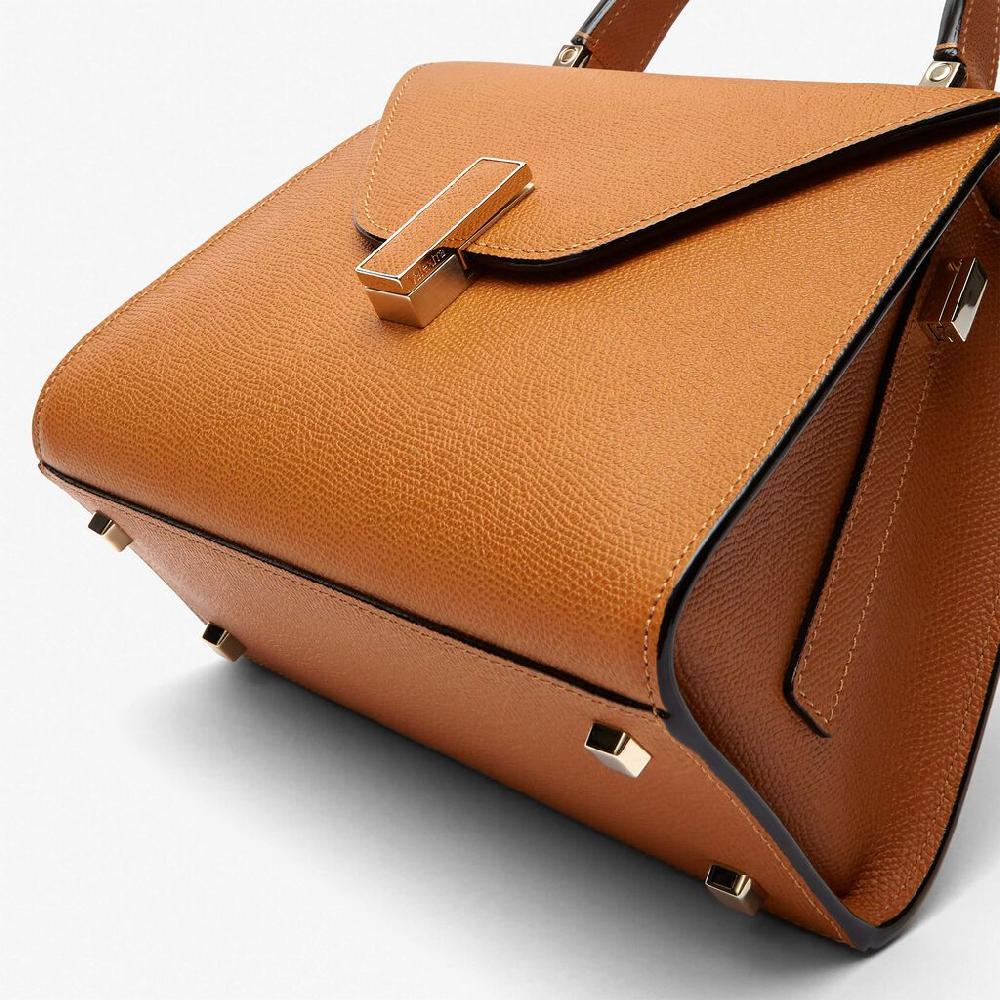 Valextra Valextra Iside: Borsa a mano Mini in Pelle Marrone Offerte