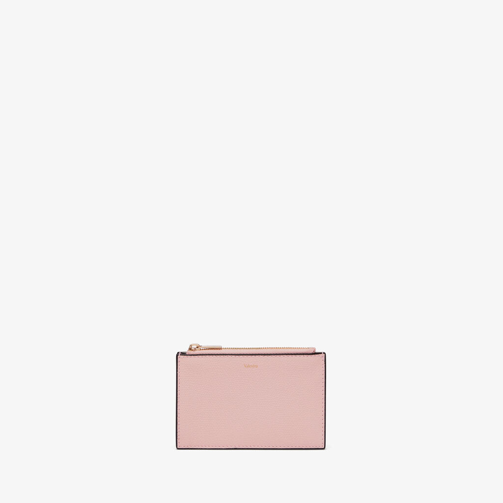Valextra Portamonete compatto da Donna in Pelle Rosa | Valextra Negozio