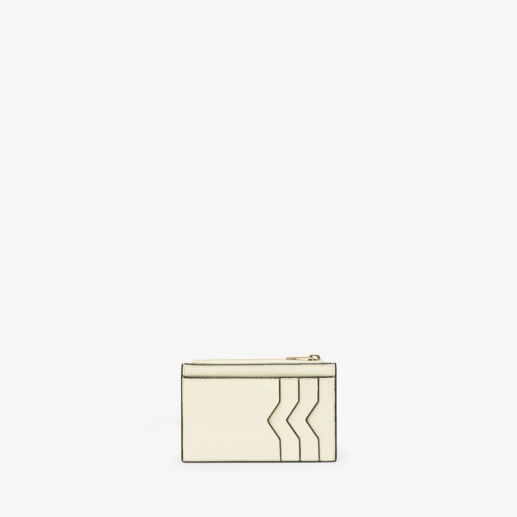 Valextra Porta carte raffinato in Pelle Bianca con zip | Valextra