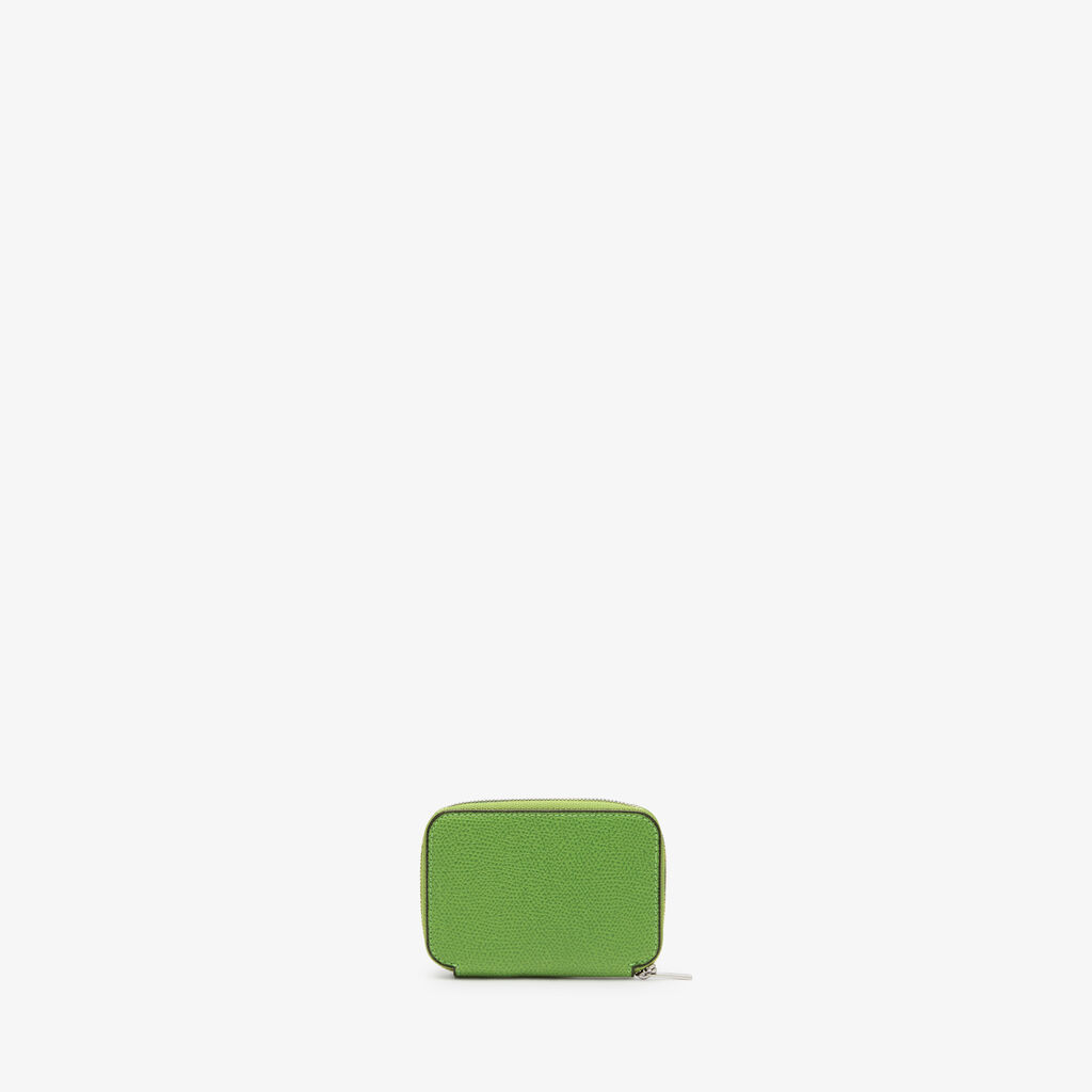 Valextra Portacarte da Donna in Pelle Verde | Valextra Zip Around