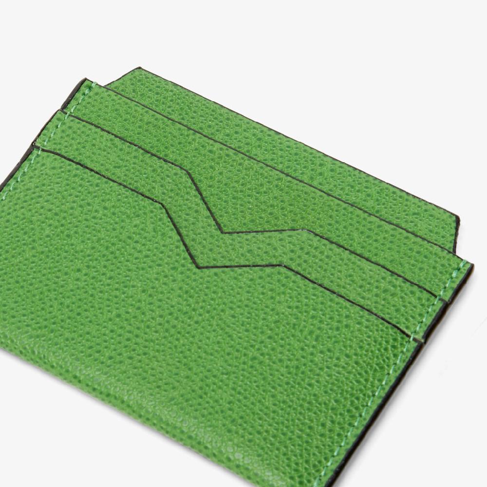 Valextra Portacarte elegante e compatto in Pelle Verde | Valextra ACQUISTA ORA