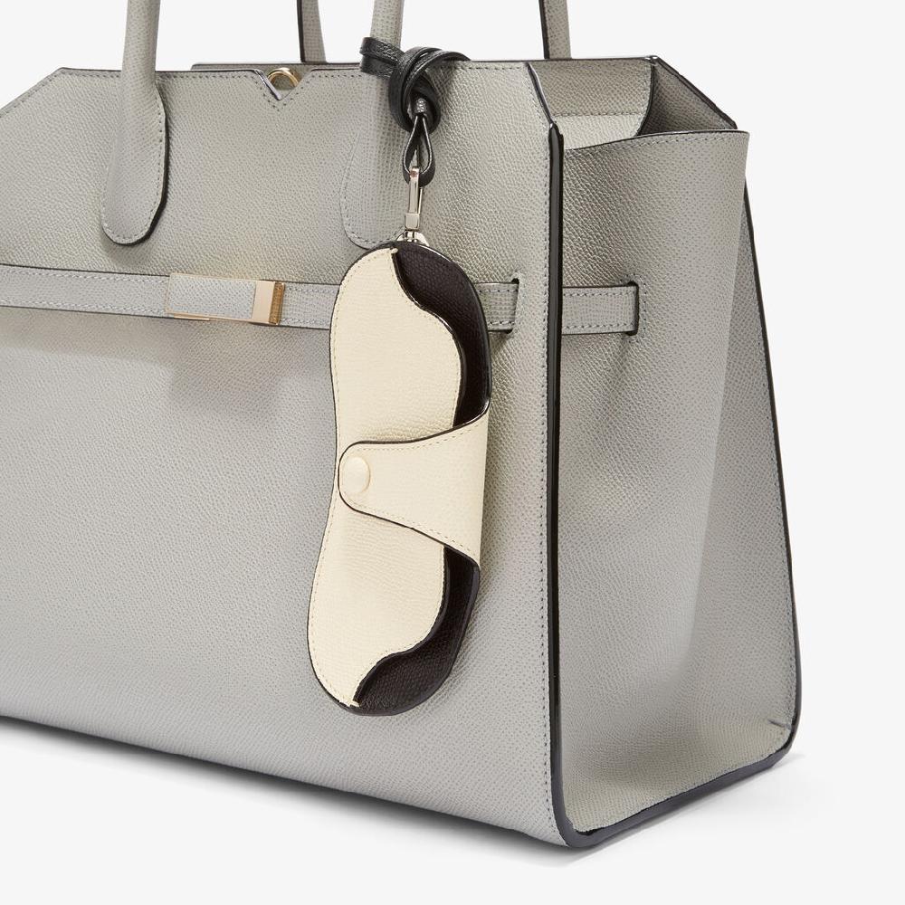 Valextra Custodia occhiali di Lusso in Pelle Bianca e Nera | Valextra Fino al 60% di sconto