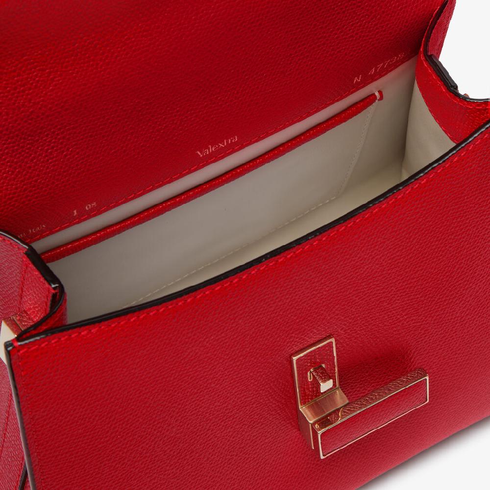 Valextra Valextra Iside: Borsa a mano Mini in Pelle Rossa Only for today