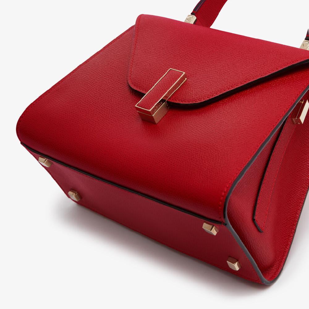 Valextra Valextra Iside: Borsa a mano Mini in Pelle Rossa Only for today