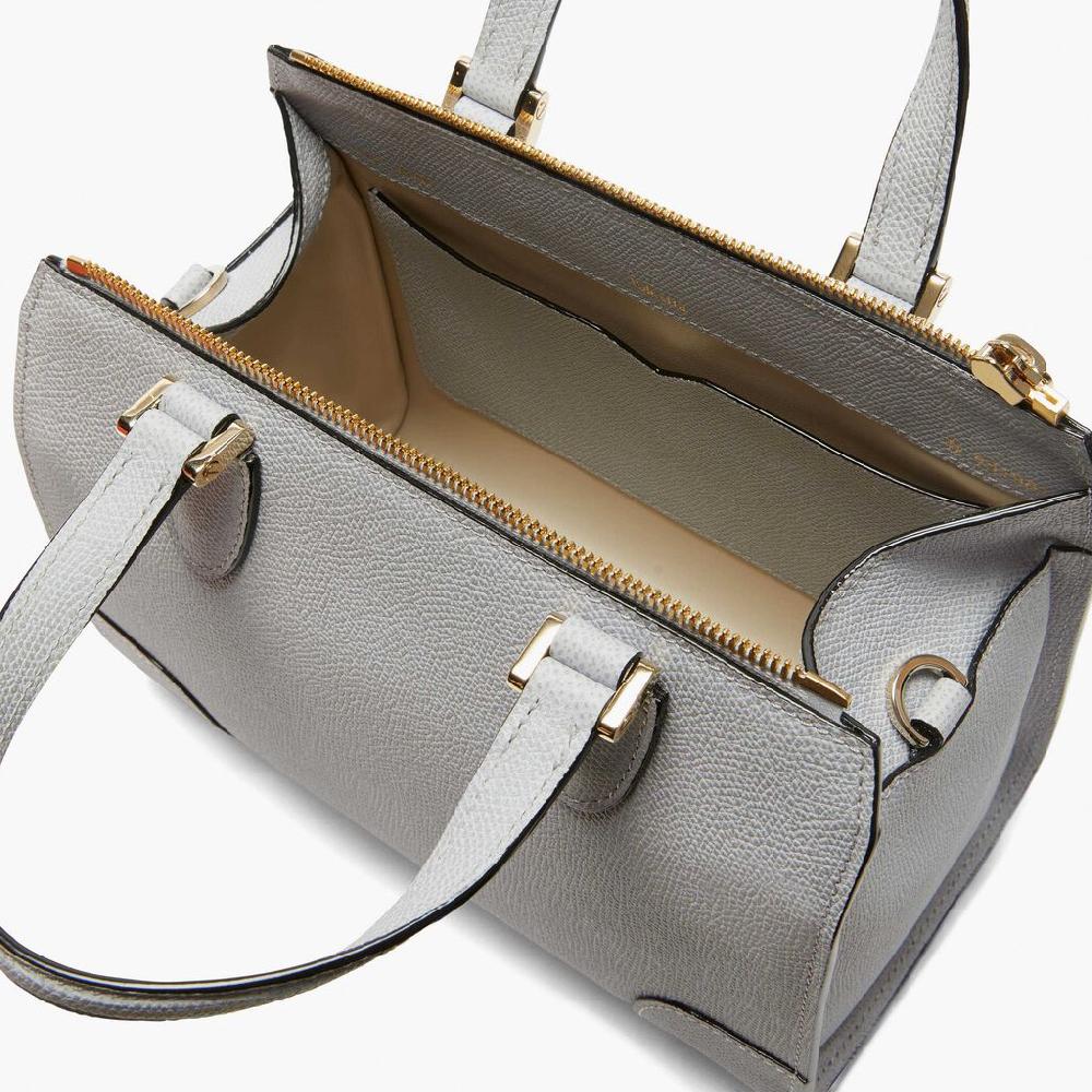 Valextra Borsa a mano in Pelle Grigia con tracolla | Valextra Babila Offerta speciale della fabbrica