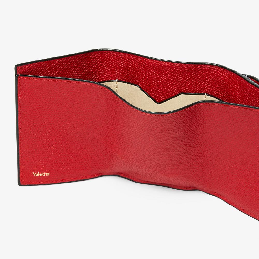 Valextra Portafoglio Bifold compatto in Pelle Rossa | Valextra 50% di sconto per tempo limitato