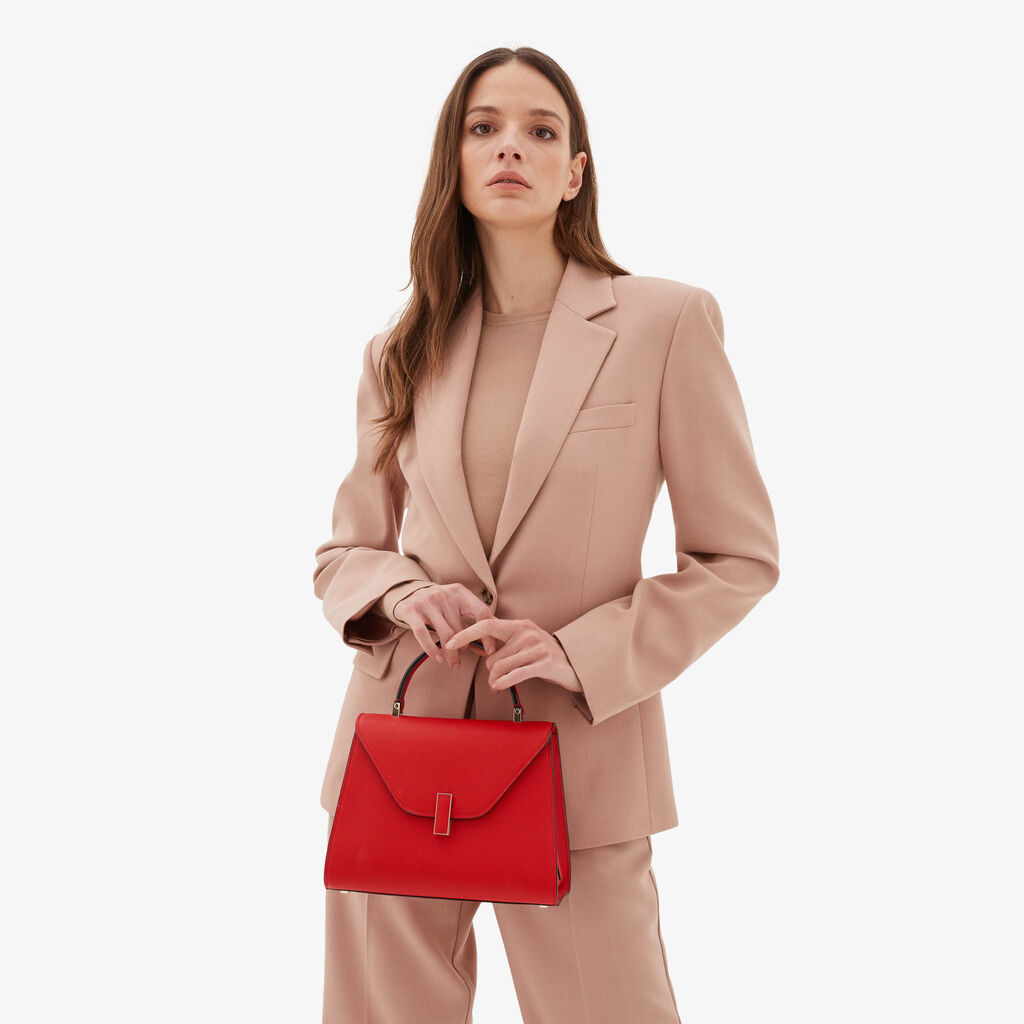 Valextra Borsa a mano Media da Donna in Pelle Rossa | Valextra Iside Sconti questo mese