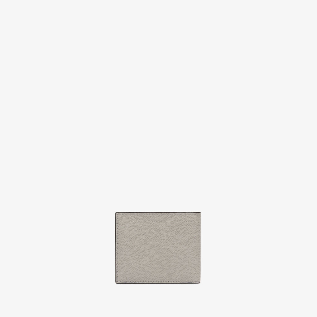 Valextra Portafoglio bifold piccolo in Pelle Grigio chiaro | Valextra In Linea