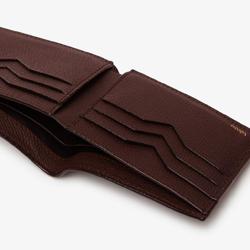 Valextra Portafoglio bifold da Uomo di Lusso in Pelle Marrone | Valextra Qualità