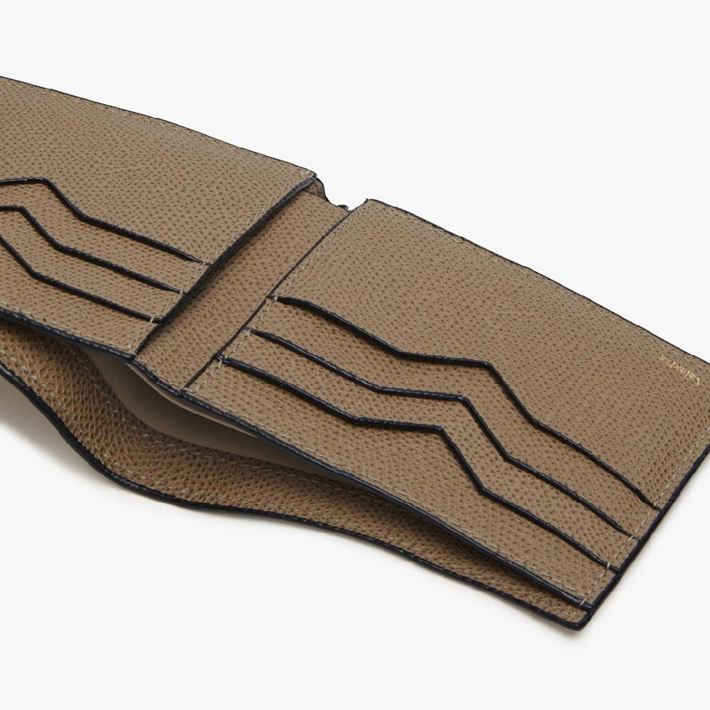 Valextra Portafoglio bifold piccolo in Pelle Marrone Tortora | Valextra Promozione