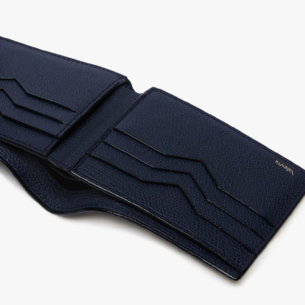 Valextra Portafoglio bifold piccolo in Pelle Blu | Valextra Soddisfazione Garantita