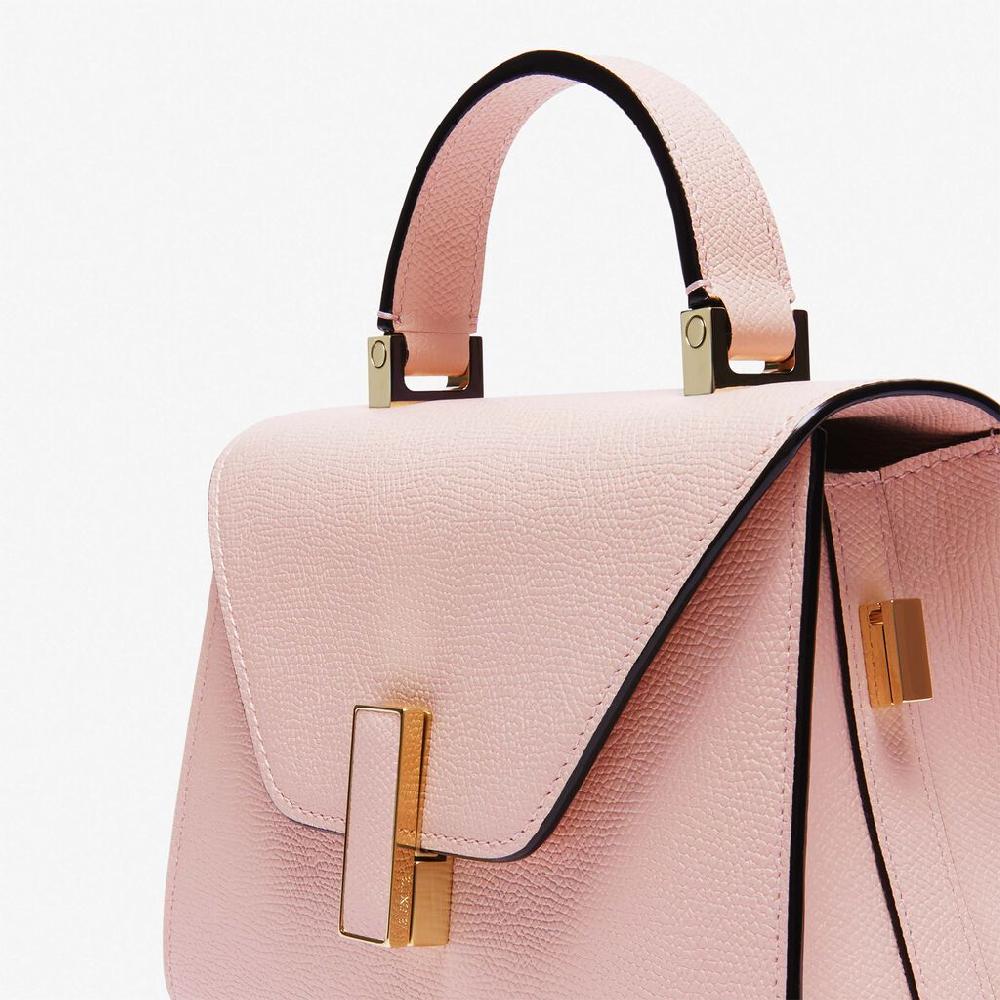 Valextra Borsetta piccola Micro in Pelle Rosa | Valextra Iside Consegna Veloce