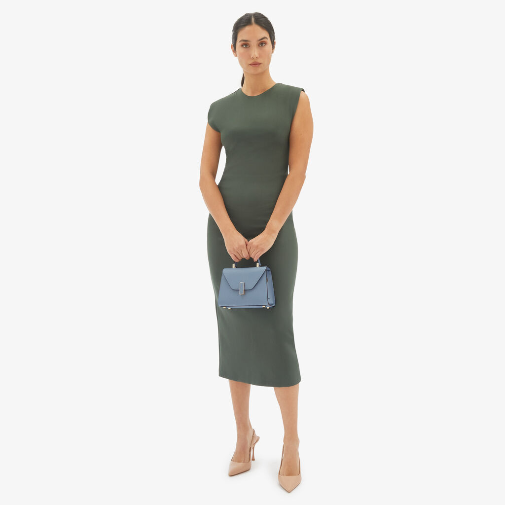 Valextra Borsa da Donna di Lusso in Pelle Azzurra rigida | Valextra Iside Promozione Limitata