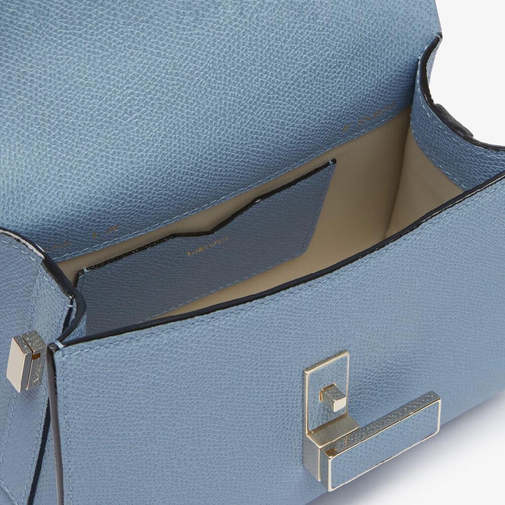 Valextra Borsa da Donna di Lusso in Pelle Azzurra rigida | Valextra Iside Promozione Limitata