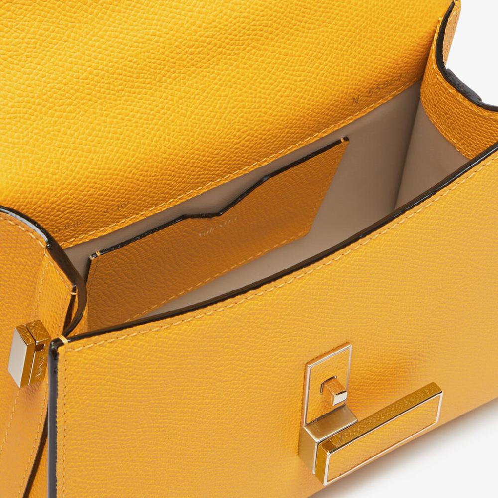 Valextra Borsa a tracolla da Donna in Pelle Gialla | Valextra Iside Fino Al -60%