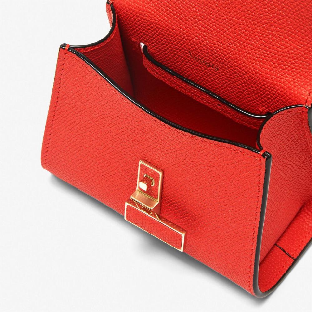 Valextra Borsa cintura piccola in Pelle Rosso Papavero | Valextra Iside Sottocosto