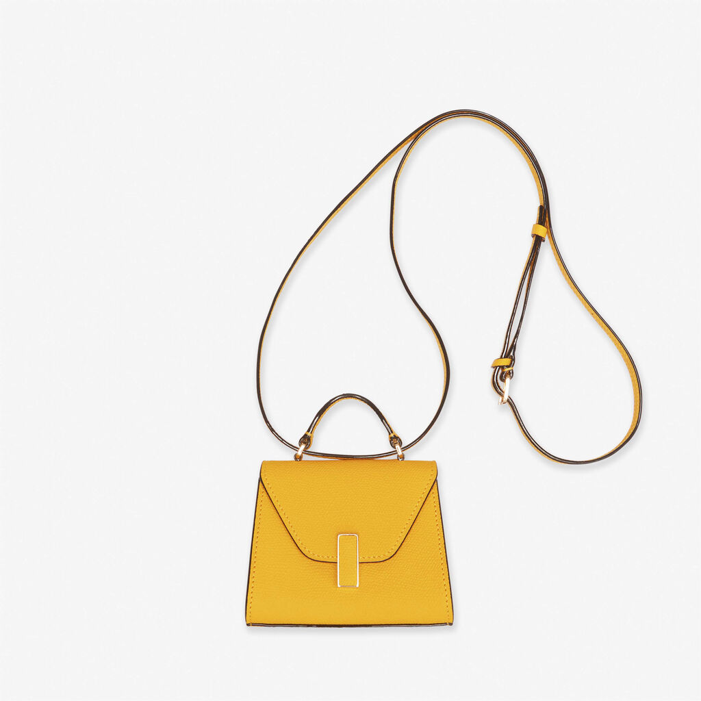 Valextra Borsa cintura piccola in Pelle Gialla con tracolla | Valextra Iside Convenienza