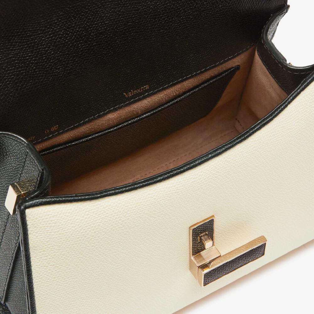 Valextra Borsetta a mano elegante in Pelle Bianca | Valextra Iside Novità