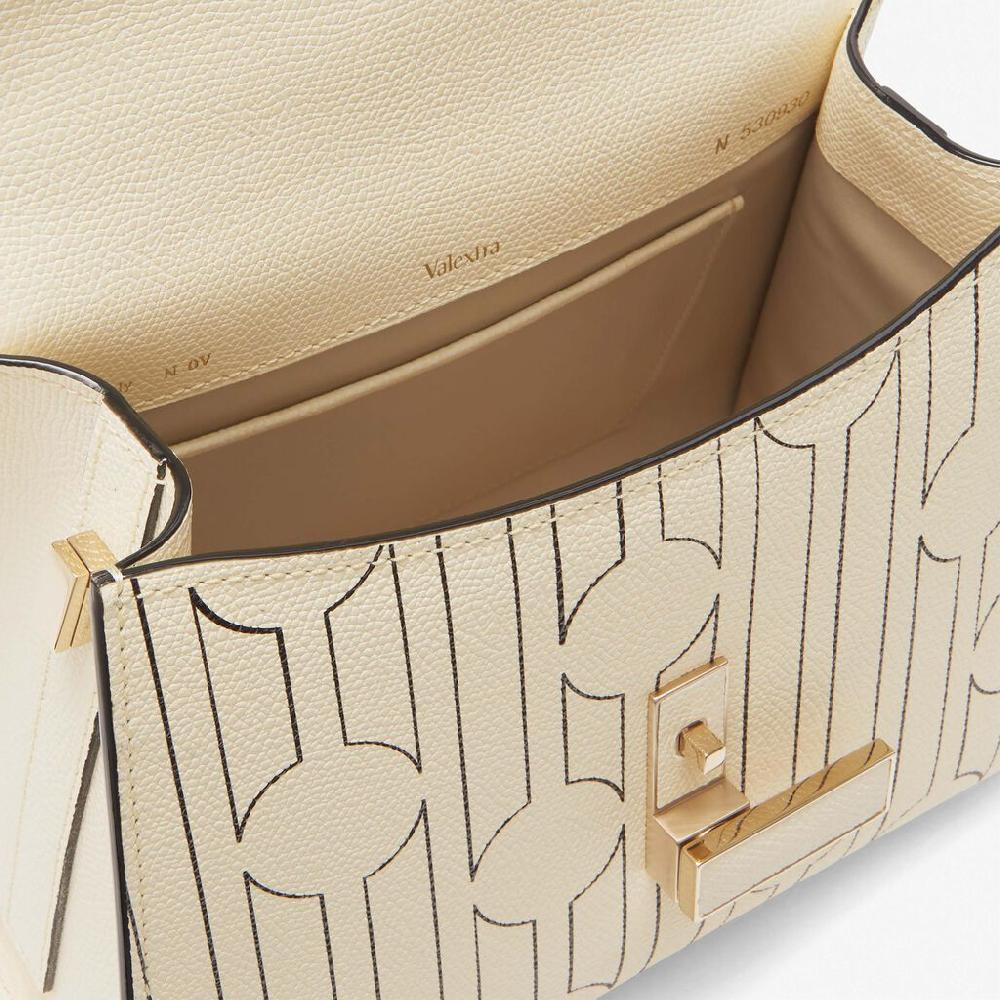 Valextra Borsa a mano Mini da Donna Bianca e Nera | Valextra Iside Sconto