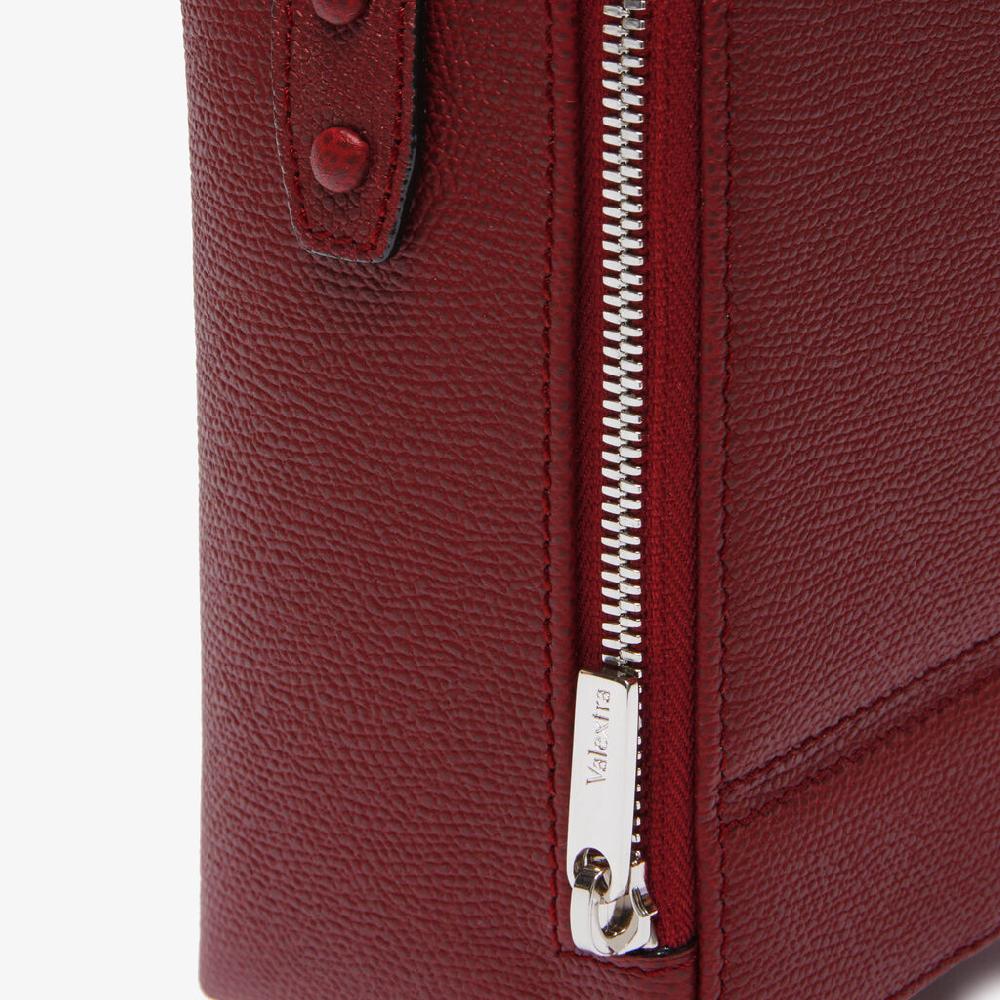 Valextra Borsa tracolla Donna di Lusso Pelle Bordeaux | Valextra Tric Trac Outlet