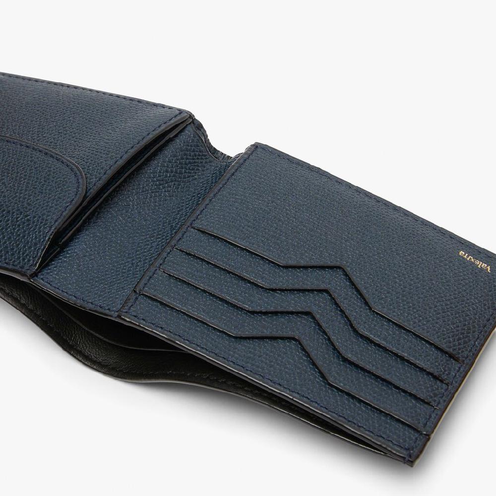 Valextra Portafoglio con portatessere in Pelle Blu | Valextra In Vendita