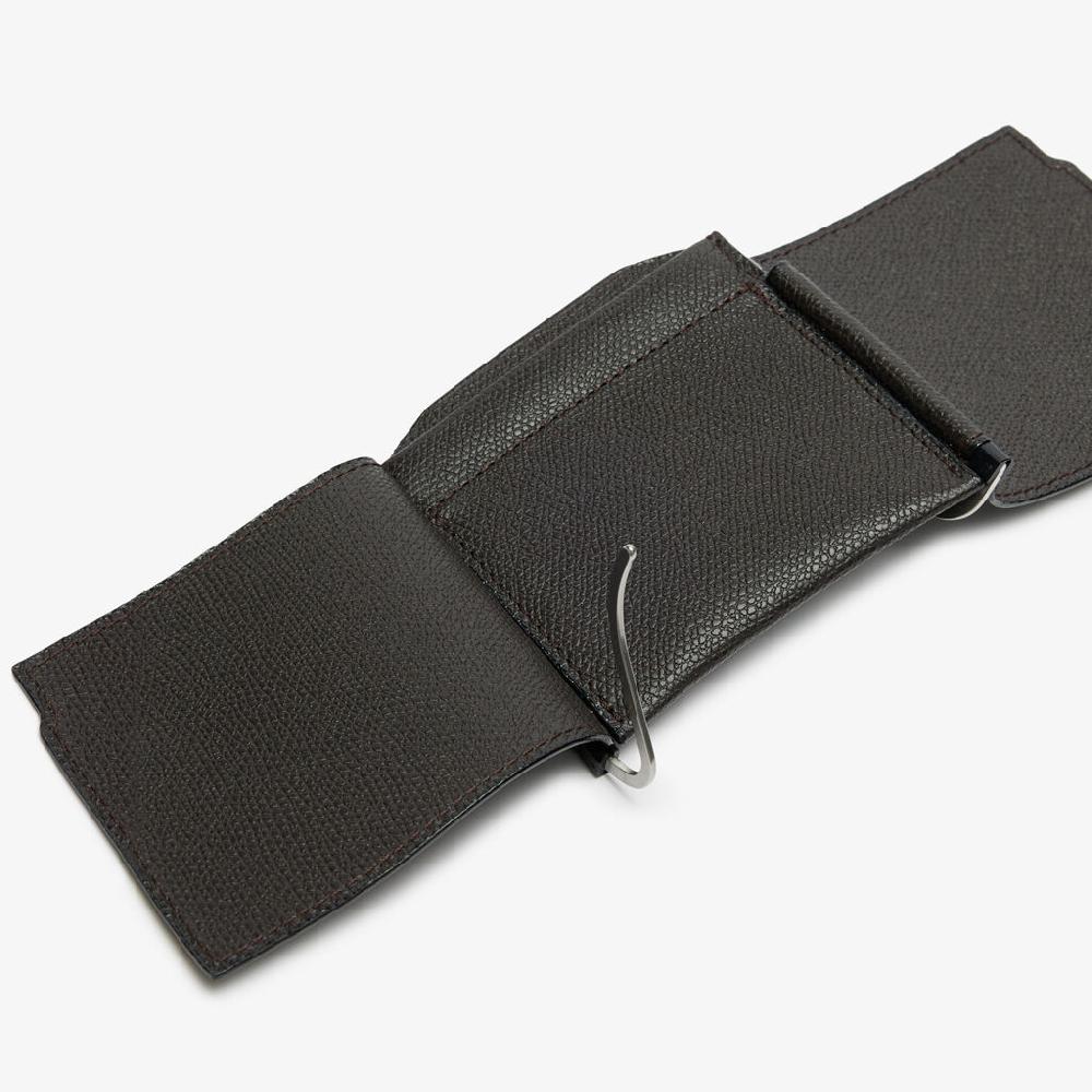 Valextra Portafoglio con fermasoldi trifold in Pelle Marrone | Valextra Hotsell