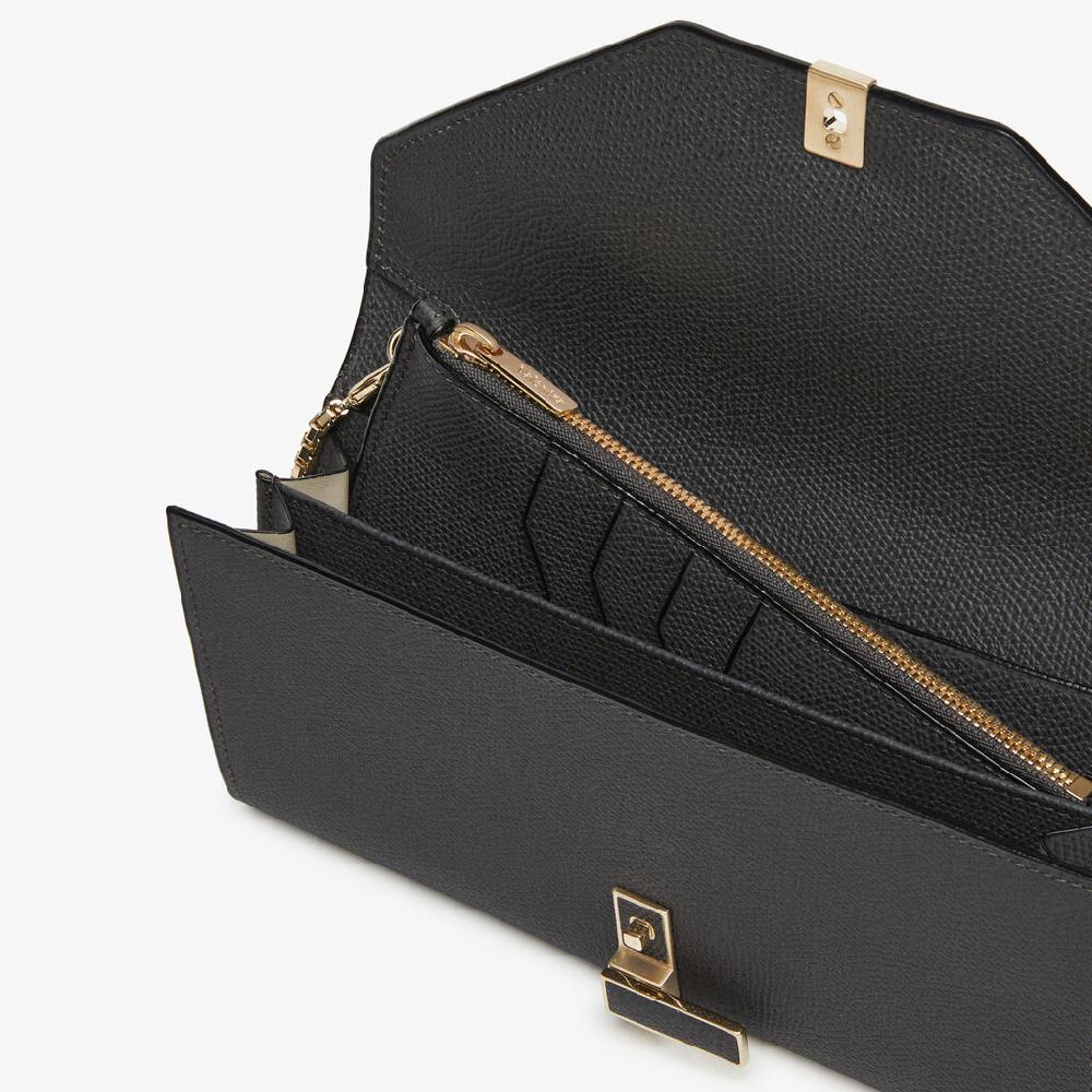 Valextra Portafoglio grande in Pelle Grigia con zip | Valextra Iside In Saldo