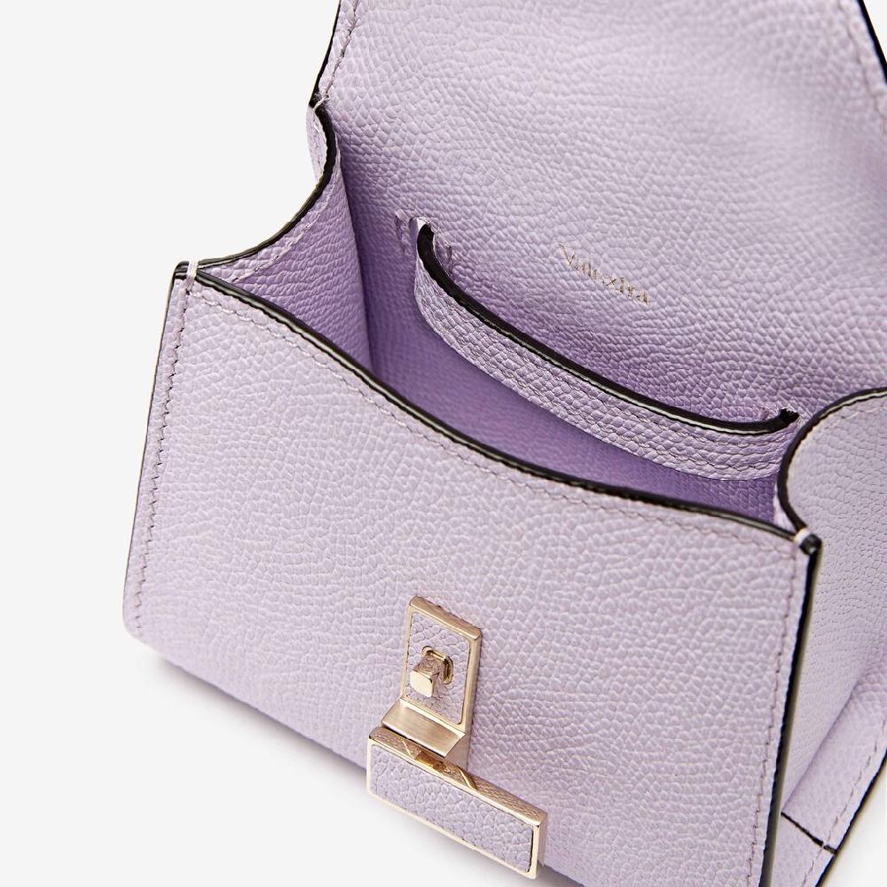 Valextra Borsa cintura da Donna di Lusso in Pelle Lilla | Valextra Iside Moda