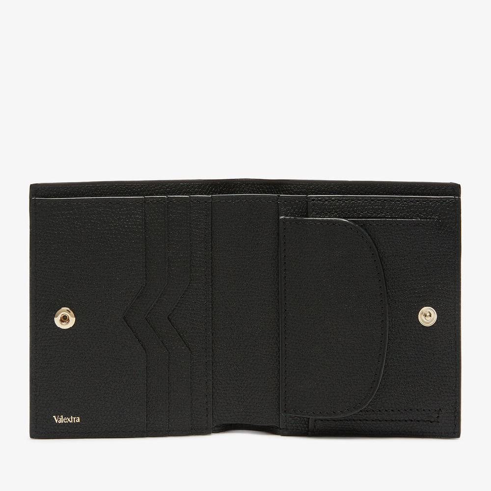 Valextra Portafoglio piccolo da Uomo di Lusso in Pelle Nera | Valextra Offerta speciale