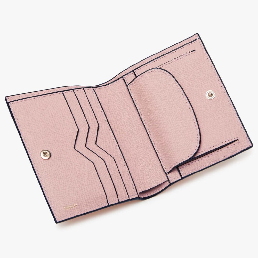 Valextra Portafoglio piccolo da Donna di Lusso in Pelle Rosa | Valextra Grande vendita