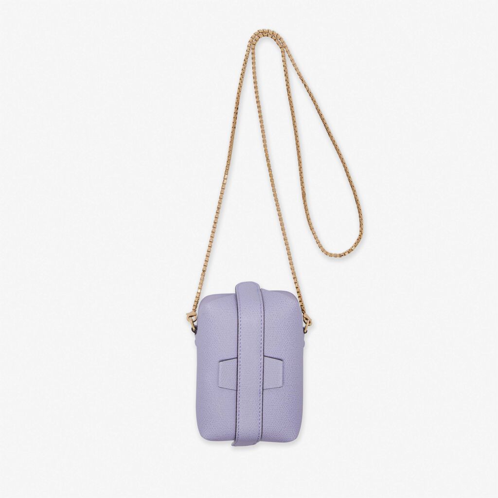 Valextra Borsa a tracolla Nano in Pelle Lilla | Valextra Tric Trac Offerta esclusiva