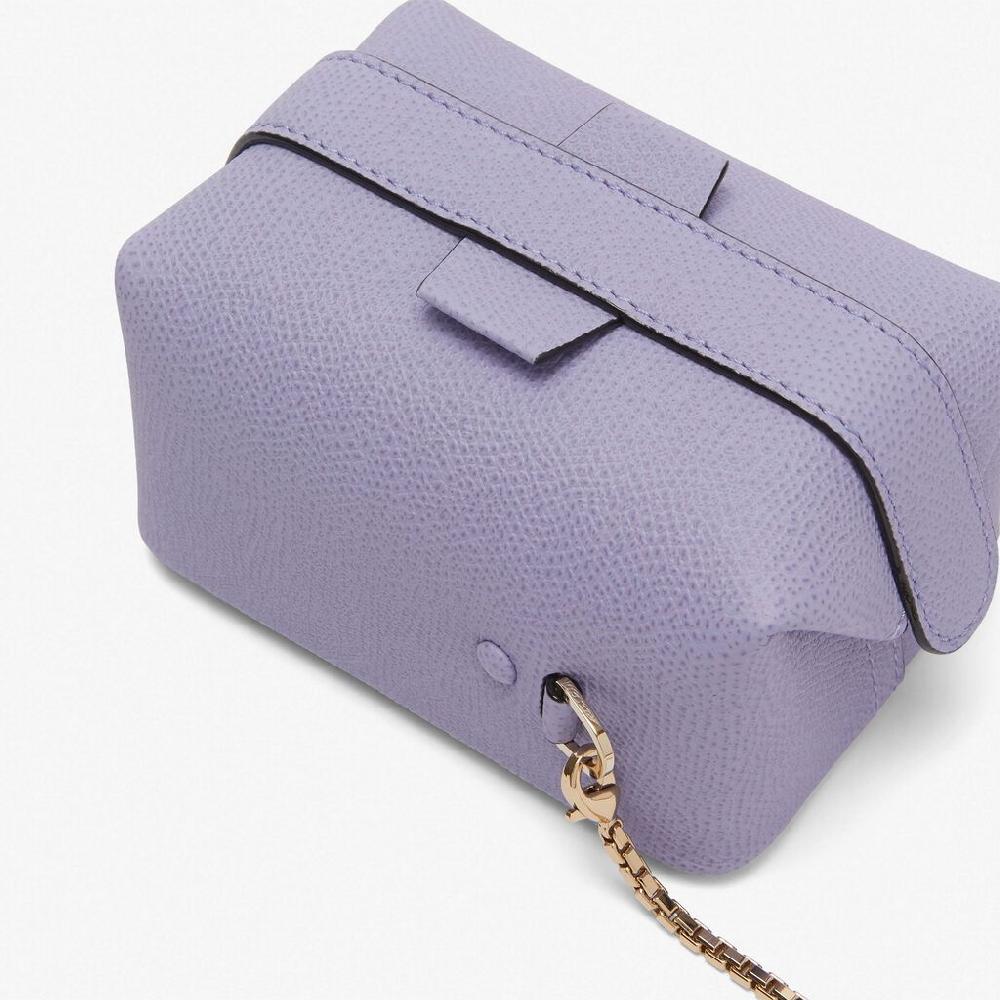 Valextra Borsa a tracolla Nano in Pelle Lilla | Valextra Tric Trac Offerta esclusiva