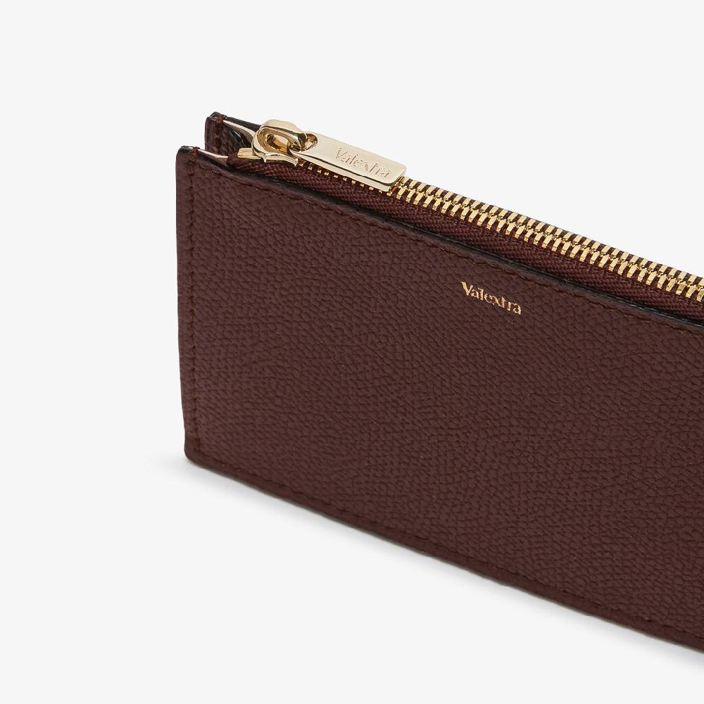 Valextra Portamonete da Uomo di Lusso in Pelle Marrone | Valextra Offerta Pasqua