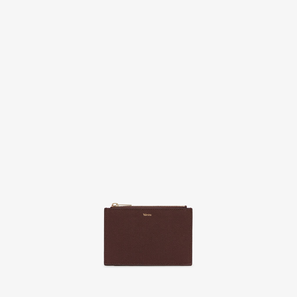Valextra Portamonete da Uomo di Lusso in Pelle Marrone | Valextra Offerta Pasqua