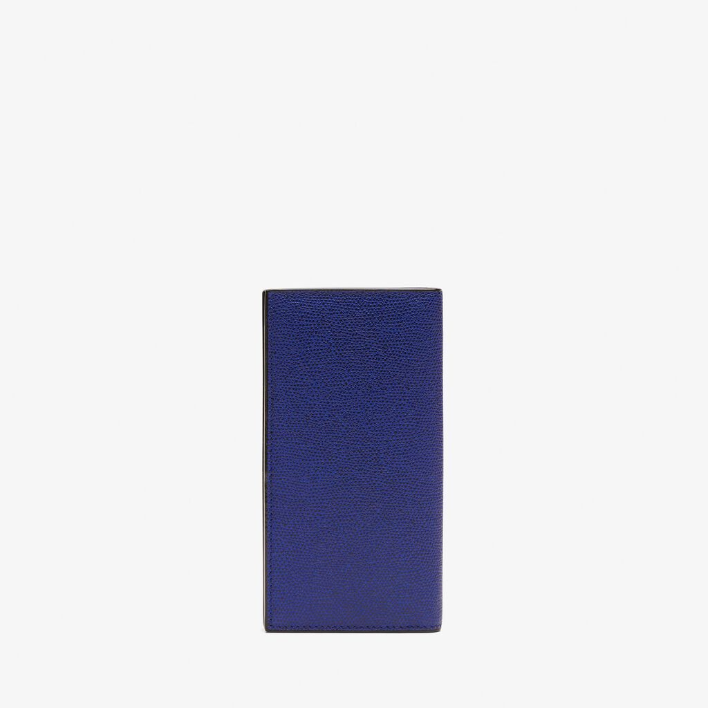 Valextra Portafoglio bifold verticale in Pelle Blu | Valextra Offerta per la Festa della Mamma