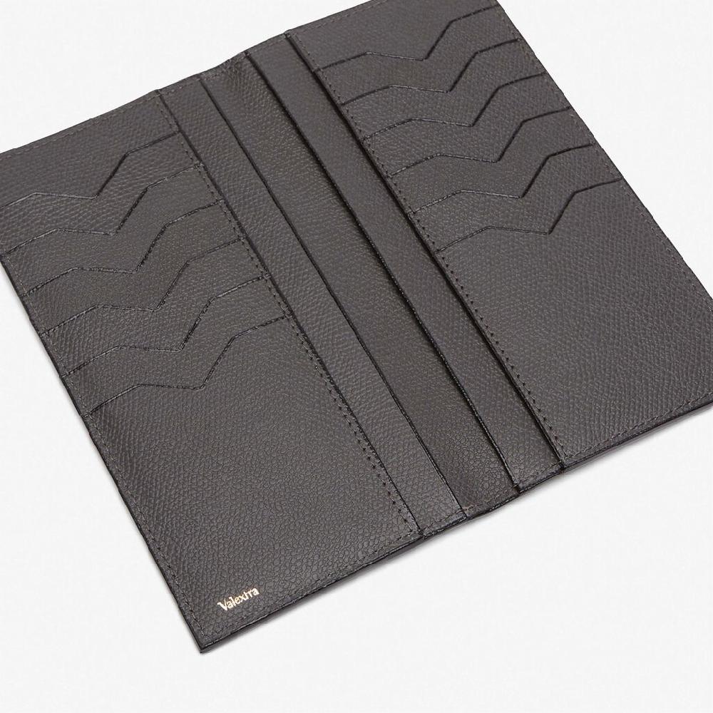 Valextra Portafoglio verticale bifold in Pelle Grigia | Valextra Offerta San Valentino
