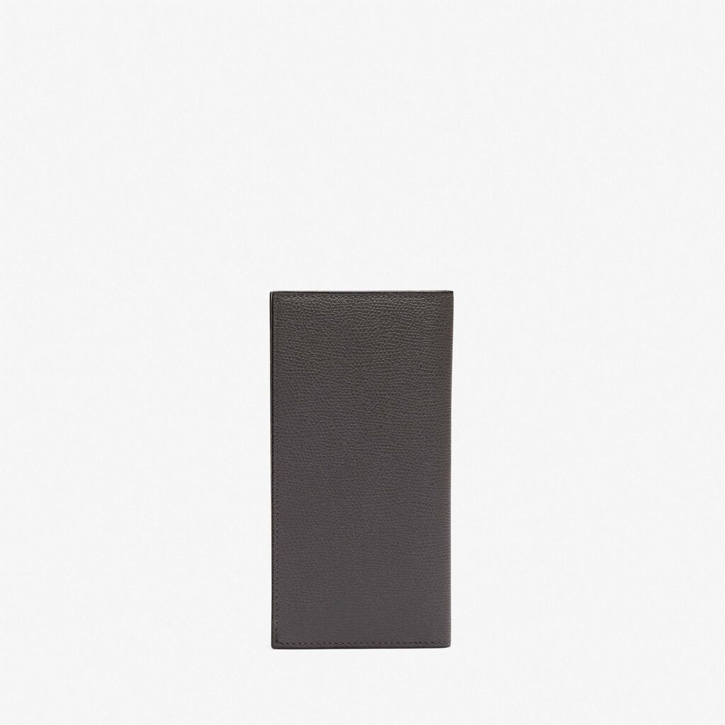 Valextra Portafoglio verticale bifold in Pelle Grigia | Valextra Offerta San Valentino