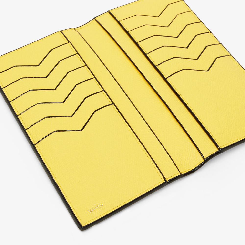 Valextra Portafoglio Bifold in Pelle Gialla con portamonete | Valextra Offerta Anniversario