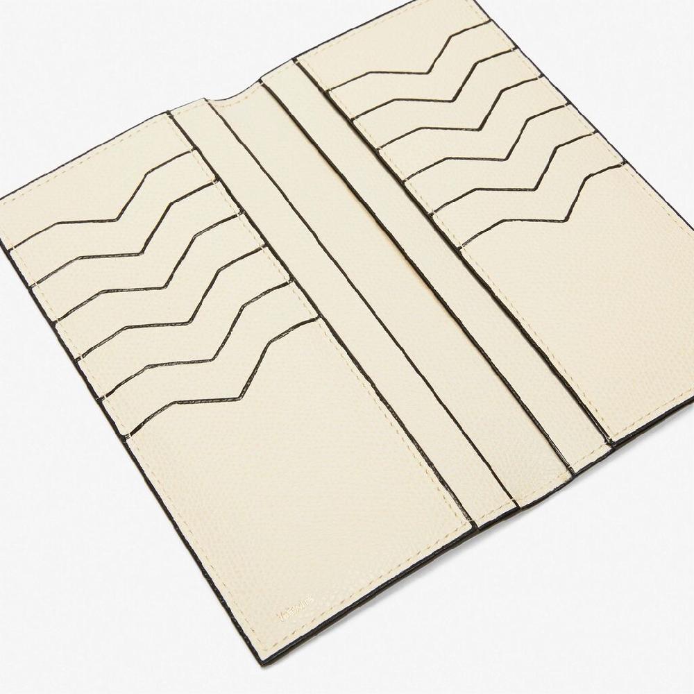 Valextra Portafoglio verticale bifold in Pelle Bianca | Valextra Smaltimento dello stoccaggio